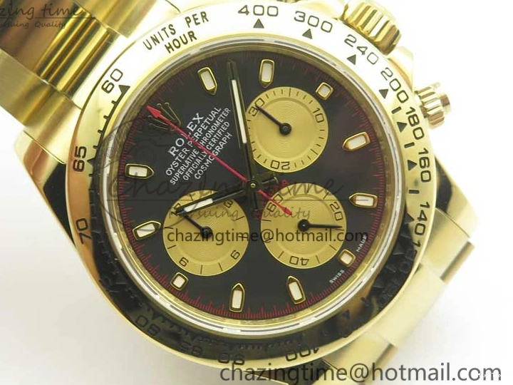 MiroTime 0512 Affordable Daytona 116508 Paul Newman ARF 1:1 Best Edition YG Plated 904L SS Case and Bracelet Black Dial A4130 Super Clone 3355